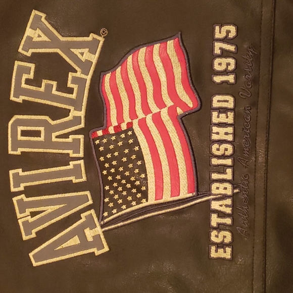 Avirex Leather Jacket Vintage size 3T ( kids) - Picture 2 of 11